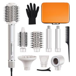 Hair Styler Dryer Brush, 7-in-1 Professional Multi Styler, 110,000RPM High-Speed Hot Air Styler with Brushless Motor, 2 Auto-Wrap Curler